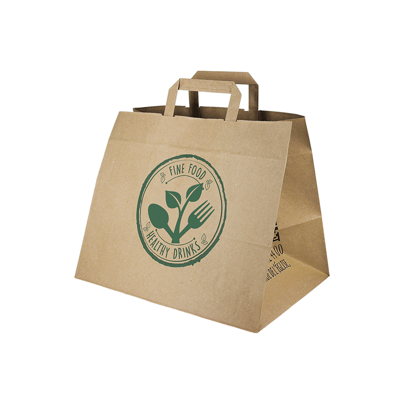 Sac cabas kraft personnalisé Fine Food Healthy Drinks