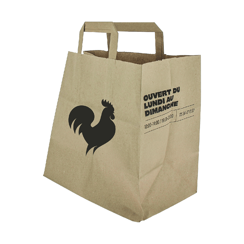 Sac cabas kraft personnalisé, rôtisserie